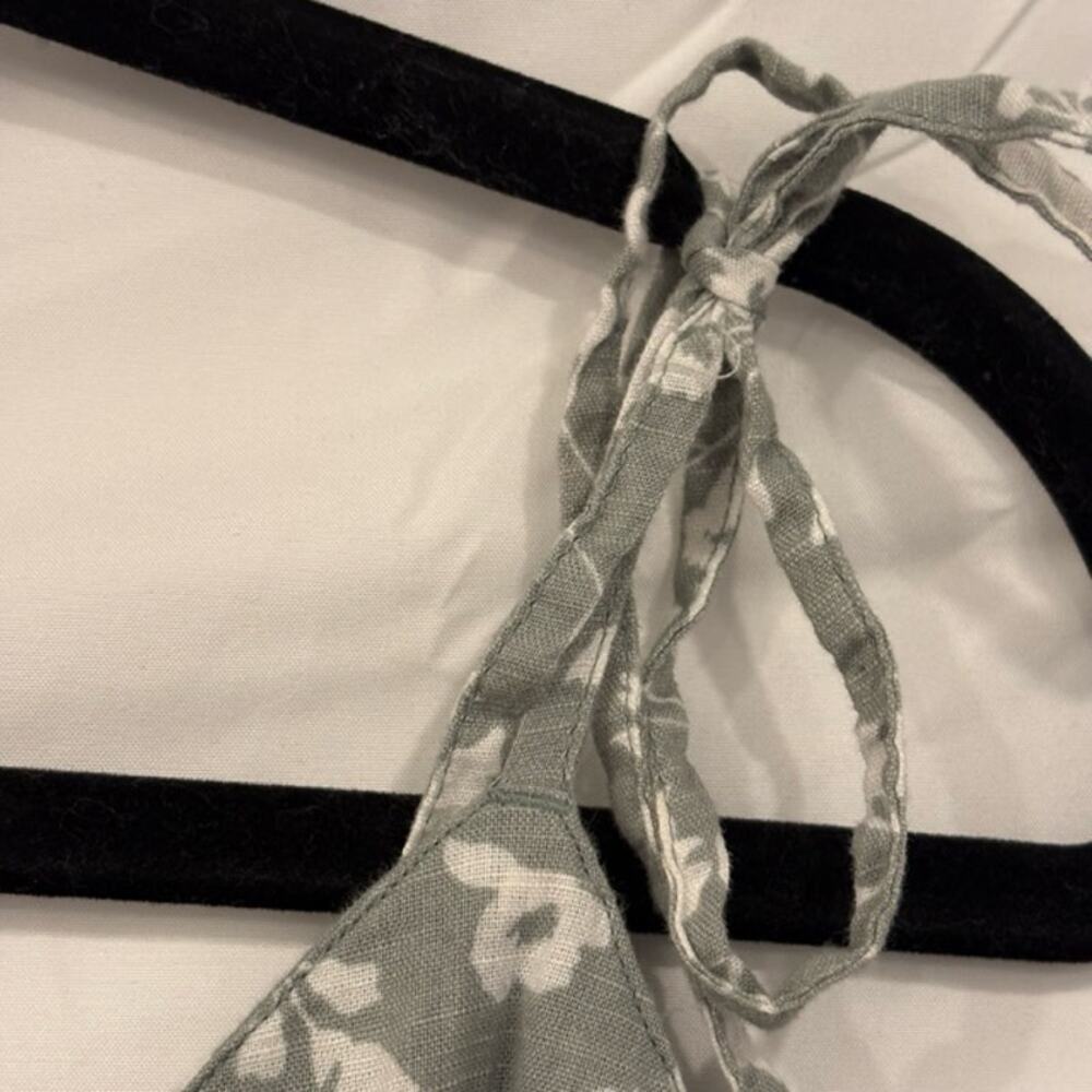 Abercrombie & Fitch‎ Floral Dress Women XL Button Up Tie Straps Cottage - Picture 5 of 8